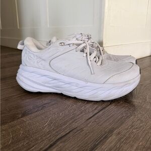 Hoka One One Bondi SR 1110520 Mens Size US 10 Frost White Sneaker Shoes